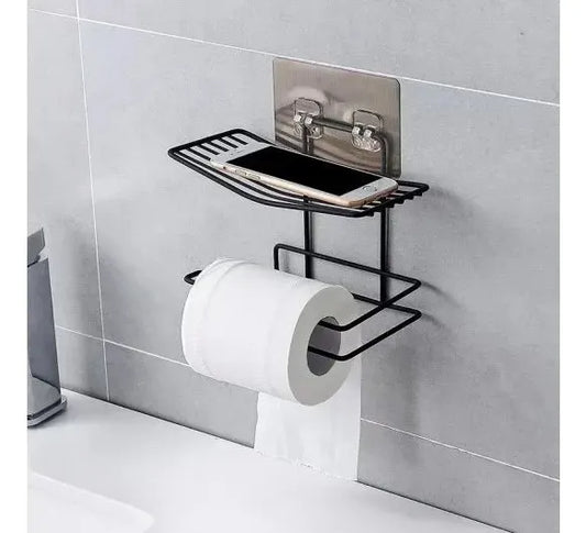 Porta Rollo De Metal con Estante de Metal