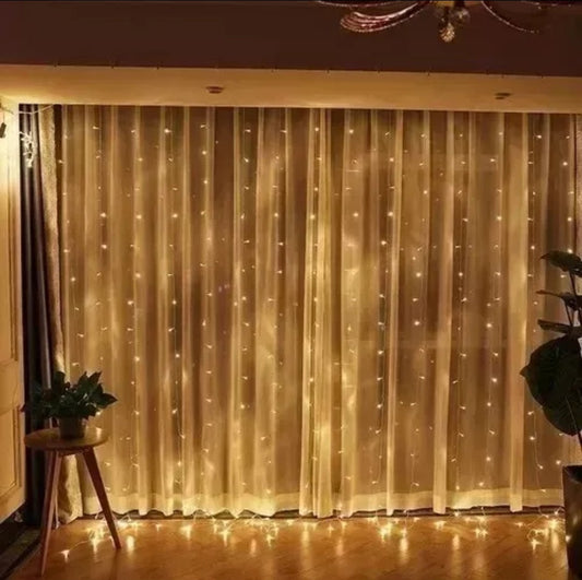 Cortina 240 Led 3x3 blanco calido