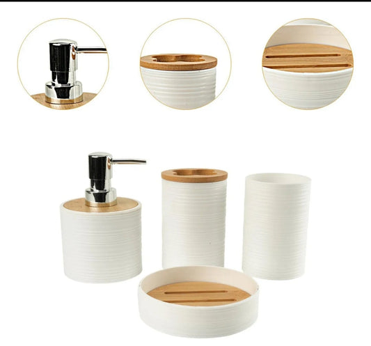 Set de Baño de Bambú Asthetic