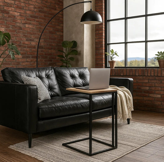 Mesa De Arrime Madera + Metal