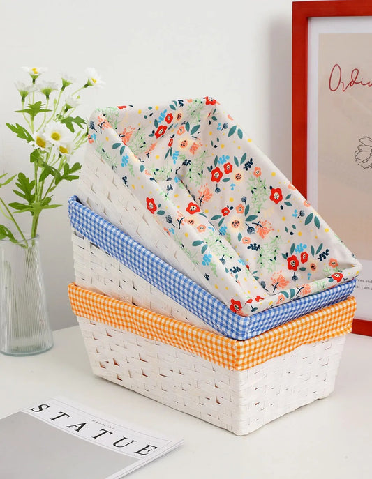 Canasto Organizador con Interior de Tela