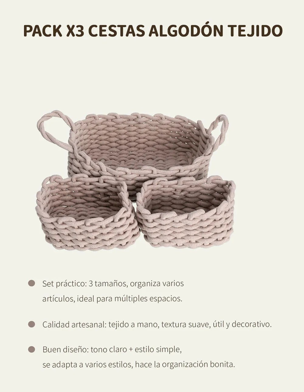 Cestos DecoHome (x3)