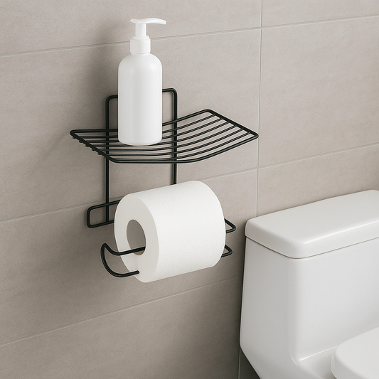 Porta Rollo De Metal con Estante de Metal