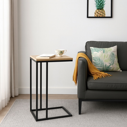 Mesa De Arrime Madera + Metal