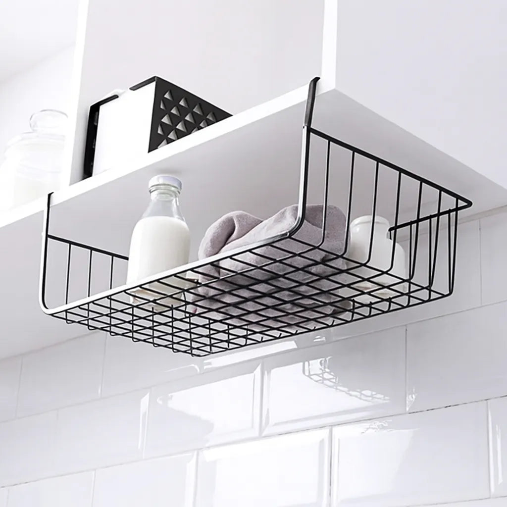 Canasto Colgante P/ Ganar Espacion en Estantes - de Hierro