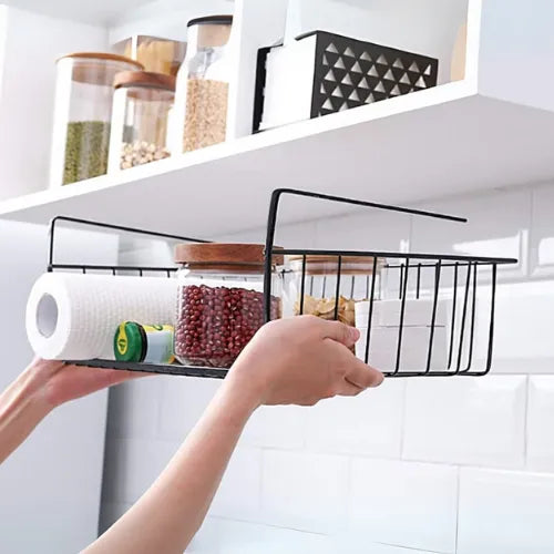 Canasto Colgante P/ Ganar Espacion en Estantes - de Hierro