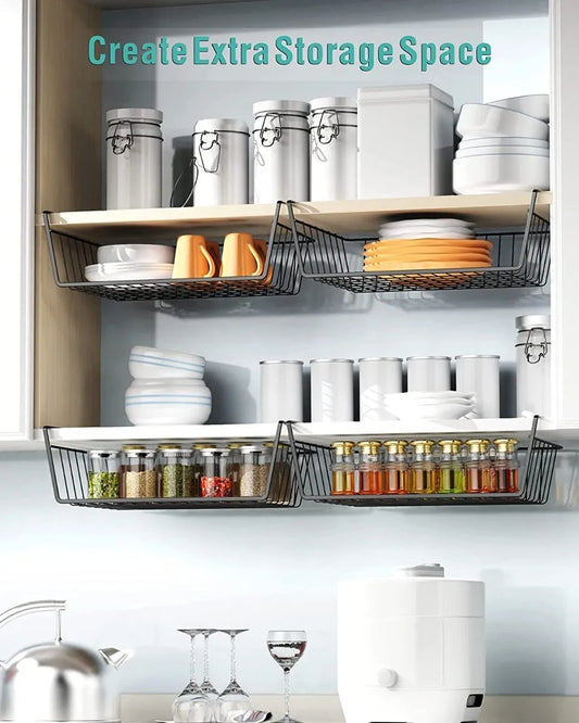 Canasto Colgante P/ Ganar Espacion en Estantes - de Hierro