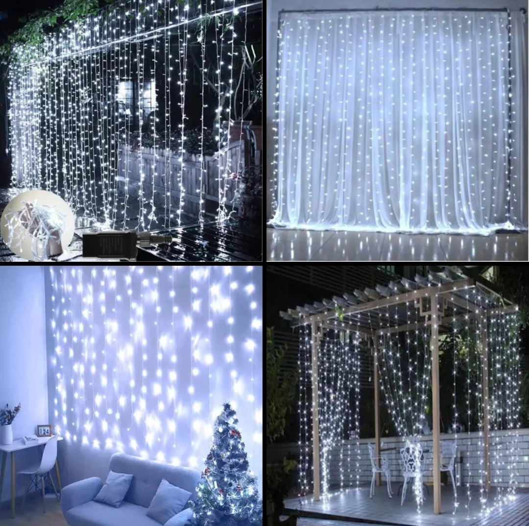 Cortina 240 Led 3x3 blanco frio