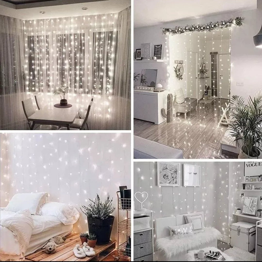 Cortina 240 Led 3x3 blanco frio