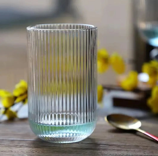 Vaso de Vidrio Rayado 450cc x unidad