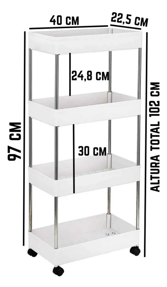 Carrito Organizador de 4 Niveles