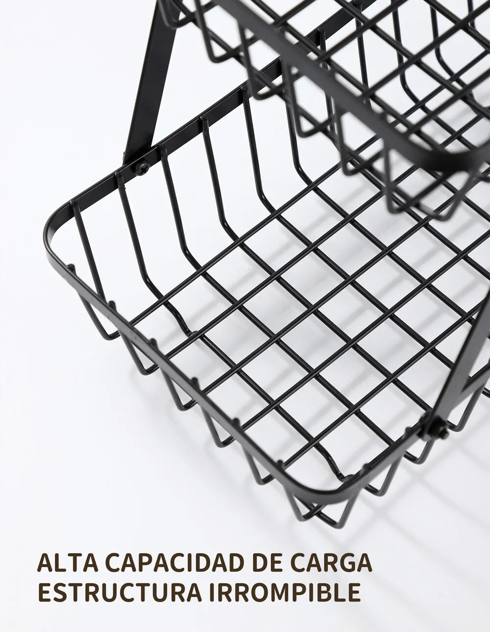 Canasto Doble con Asa de Madera