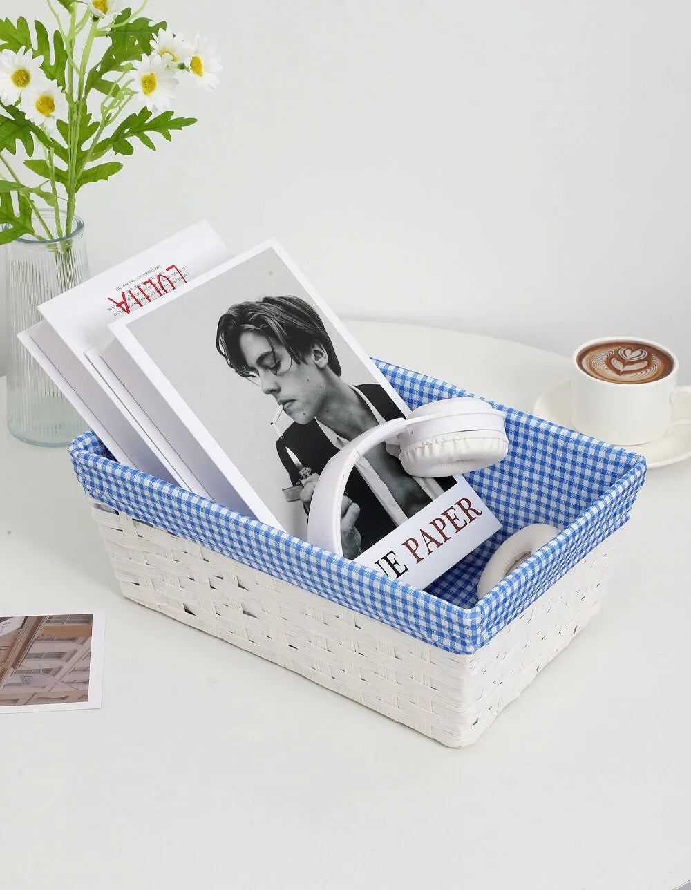 Canasto Organizador con Interior de Tela