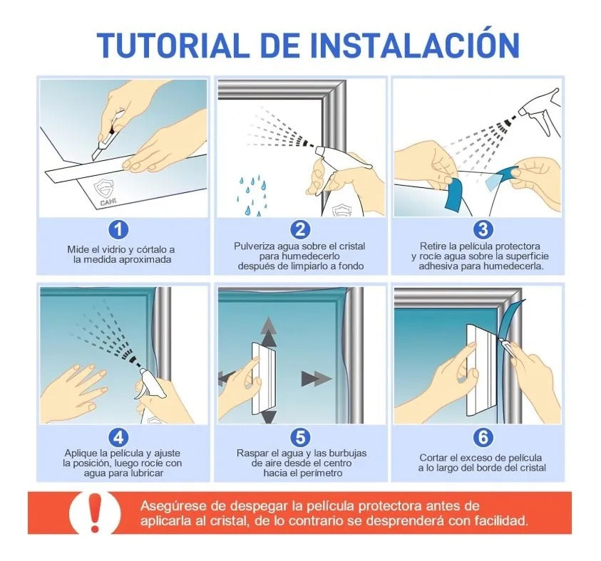 Film Espejado Polarizado 3mts Aislante Térmico + Espátula